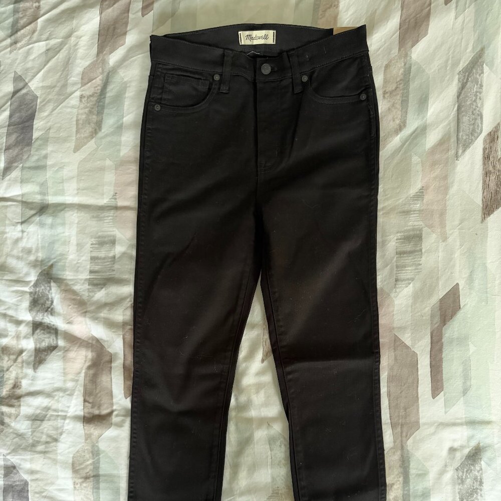 Madewell 11" High-Rise Skinny Jean, Size W 27, Black, NWT